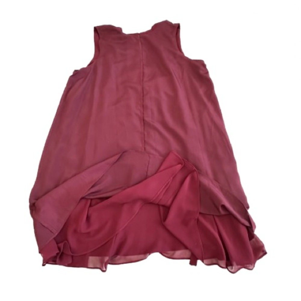 BCBGeneration Women's L Red Wine Sleeveless Mock Neck Mini Relaxed Fit Dress - Picture 9 of 16